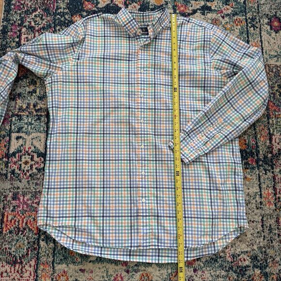 Ralph Lauren Men's Gingham Check 100% Cotton Stretch Button Down Size XLT - Picture 5 of 7